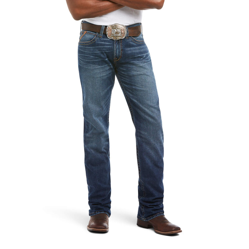 Ariat Jeans Herren - M4 Low Rise Stretch 3d Calero Fashion Boot Cut DunkelBlau ( QXDUP-5837 )